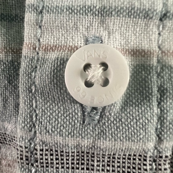 Vans Gray and Pink Striped Button Down Shirt - Picture 8 of 10